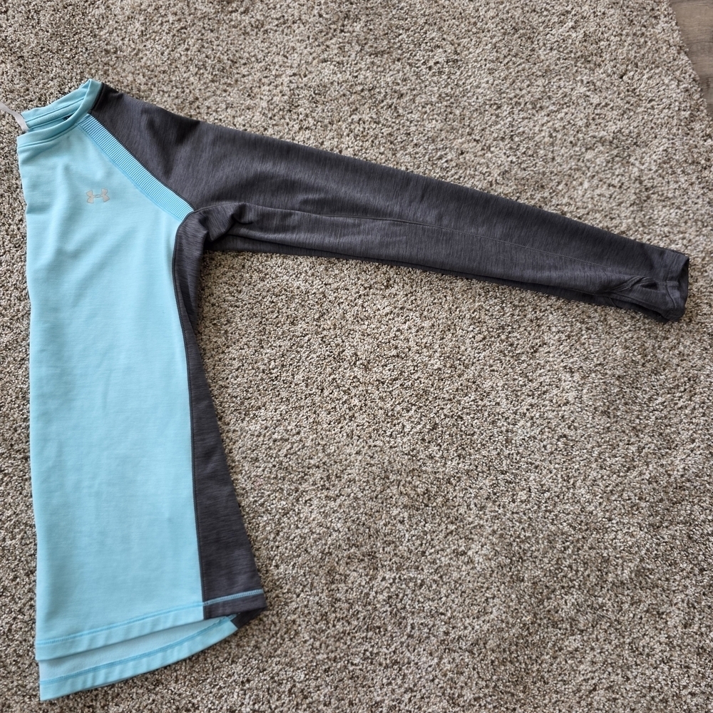 Under Armour Blue and Gray Long Sleeve Shirt - Picture 6 of 7